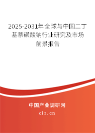 2025-2031年全球與中國二丁基萘磺酸鈉行業(yè)研究及市場前景報告