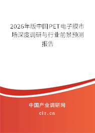 2026年版中國PET電子膜市場深度調(diào)研與行業(yè)前景預(yù)測報告