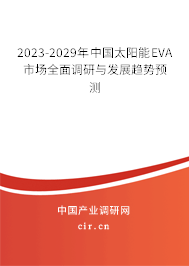 2023-2029年中國太陽能EVA市場全面調(diào)研與發(fā)展趨勢預(yù)測