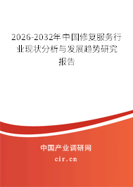 2026-2032年中國修復服務(wù)行業(yè)現(xiàn)狀分析與發(fā)展趨勢研究報告