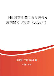 中國煙嘧磺隆市場調(diào)研與發(fā)展前景預測報告（2026年）