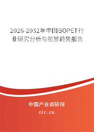 2026-2032年中國(guó)BOPET行業(yè)研究分析與前景趨勢(shì)報(bào)告