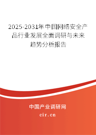 2025-2031年中國(guó)網(wǎng)絡(luò)安全產(chǎn)品行業(yè)發(fā)展全面調(diào)研與未來趨勢(shì)分析報(bào)告