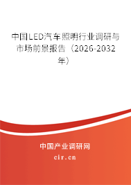 中國LED汽車照明行業(yè)調(diào)研與市場前景報(bào)告（2026-2032年）