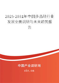 2025-2031年中國多晶硅行業(yè)發(fā)展全面調(diào)研與未來趨勢報告