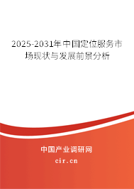 2025-2031年中國定位服務市場現(xiàn)狀與發(fā)展前景分析