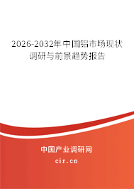 2026-2032年中國鋁市場現(xiàn)狀調(diào)研與前景趨勢報(bào)告
