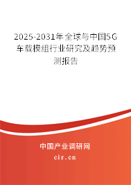 2025-2031年全球與中國5G車載模組行業(yè)研究及趨勢預測報告