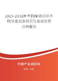 2025-2031年中國車輛齒輪市場深度調(diào)查研究與發(fā)展前景分析報告 2025-2031年中國車輛齒輪市場深度調(diào)查研究與發(fā)展前景分析報告