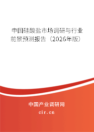 中國硅酸鹽市場調(diào)研與行業(yè)前景預(yù)測報(bào)告（2026年版）