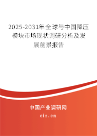 2025-2031年全球與中國降壓模塊市場現(xiàn)狀調(diào)研分析及發(fā)展前景報(bào)告