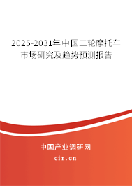 2025-2031年中國二輪摩托車市場研究及趨勢預(yù)測報告