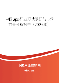 中國ups行業(yè)現(xiàn)狀調(diào)研與市場前景分析報告（2026年）
