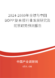2024-2030年全球與中國BOPP復(fù)合膜行業(yè)發(fā)展研究及前景趨勢(shì)預(yù)測(cè)報(bào)告