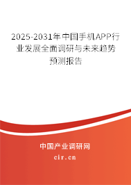2025-2031年中國(guó)手機(jī)APP行業(yè)發(fā)展全面調(diào)研與未來(lái)趨勢(shì)預(yù)測(cè)報(bào)告