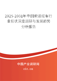 2025-2031年中國索道纜車行業(yè)現(xiàn)狀深度調(diào)研與發(fā)展趨勢分析報告