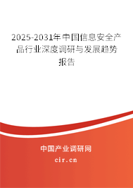 2025-2031年中國信息安全產(chǎn)品行業(yè)深度調(diào)研與發(fā)展趨勢報(bào)告