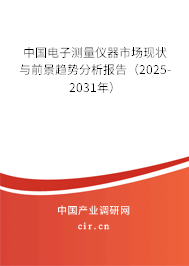 中國電子測量儀器市場現(xiàn)狀與前景趨勢分析報告（2025-2031年）