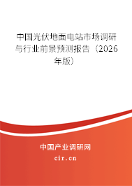 中國光伏地面電站市場調研與行業(yè)前景預測報告（2026年版）
