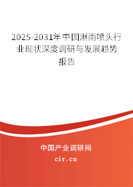 2025-2031年中國淋雨噴頭行業(yè)現(xiàn)狀深度調研與發(fā)展趨勢報告