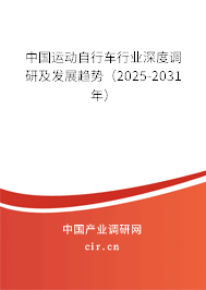 中國運動自行車行業(yè)深度調研及發(fā)展趨勢（2025-2031年）