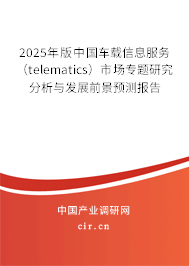 2025年版中國(guó)車載信息服務(wù)（telematics）市場(chǎng)專題研究分析與發(fā)展前景預(yù)測(cè)報(bào)告