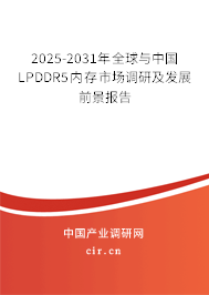 2025-2031年全球與中國LPDDR5內(nèi)存市場調(diào)研及發(fā)展前景報告