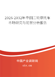 2026-2032年中國二輪摩托車市場研究與前景分析報告