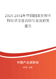 2025-2031年中國固廢處理市場現(xiàn)狀深度調(diào)研與發(fā)展趨勢報告