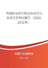 中國磷化鎵市場調查研究與發(fā)展前景預測報告(2026-2032年) 中國磷化鎵市場調查研究與發(fā)展前景預測報告(2026-2032年)