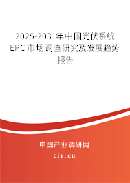 2025-2031年中國光伏系統(tǒng)EPC市場調(diào)查研究及發(fā)展趨勢報告