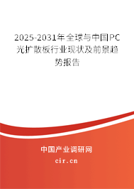 2025-2031年全球與中國PC光擴(kuò)散板行業(yè)現(xiàn)狀及前景趨勢報告