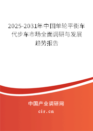 2025-2031年中國單輪平衡車代步車市場(chǎng)全面調(diào)研與發(fā)展趨勢(shì)報(bào)告