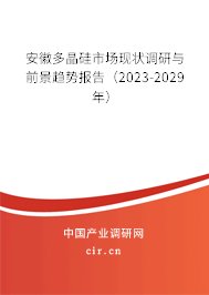 安徽多晶硅市場現(xiàn)狀調(diào)研與前景趨勢報(bào)告（2023-2029年）