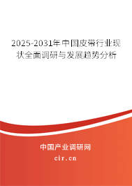 2025-2031年中國皮帶行業(yè)現(xiàn)狀全面調(diào)研與發(fā)展趨勢分析