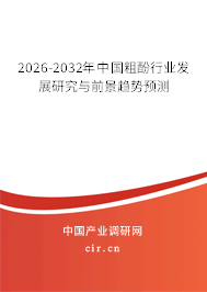 2026-2032年中國粗酚行業(yè)發(fā)展研究與前景趨勢預測