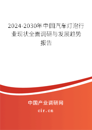 2024-2030年中國汽車燈泡行業(yè)現(xiàn)狀全面調(diào)研與發(fā)展趨勢報告