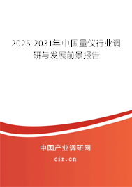 2025-2031年中國量儀行業(yè)調(diào)研與發(fā)展前景報告