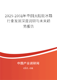2025-2031年中國太陽能冰箱行業(yè)發(fā)展深度調研與未來趨勢報告