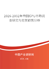 2026-2032年中國(guó)GPU市場(chǎng)調(diào)查研究與前景趨勢(shì)分析