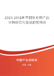 2025-2031年中國(guó)水處理產(chǎn)品市場(chǎng)研究與發(fā)展趨勢(shì)預(yù)測(cè)