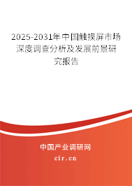 2025-2031年中國觸摸屏市場深度調(diào)查分析及發(fā)展前景研究報告