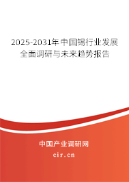 2025-2031年中國錫行業(yè)發(fā)展全面調(diào)研與未來趨勢報告
