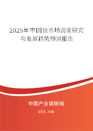 2025年中國鈦市場調(diào)查研究與發(fā)展趨勢預測報告