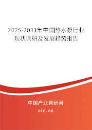 2025-2031年中國熱水泵行業(yè)現(xiàn)狀調(diào)研及發(fā)展趨勢報告