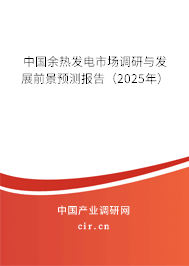中國余熱發(fā)電市場調(diào)研與發(fā)展前景預(yù)測報告（2025年）
