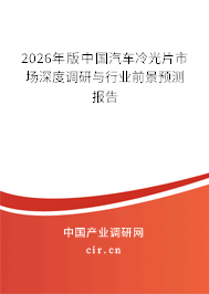 2026年版中國汽車?yán)涔馄袌錾疃日{(diào)研與行業(yè)前景預(yù)測報告