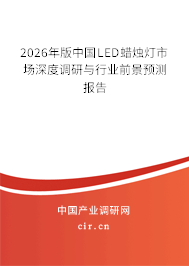 2026年版中國LED蠟燭燈市場深度調(diào)研與行業(yè)前景預(yù)測報(bào)告 2026年版中國LED蠟燭燈市場深度調(diào)研與行業(yè)前景預(yù)測報(bào)告