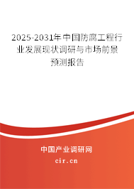2025-2031年中國(guó)防腐工程行業(yè)發(fā)展現(xiàn)狀調(diào)研與市場(chǎng)前景預(yù)測(cè)報(bào)告 2025-2031年中國(guó)防腐工程行業(yè)發(fā)展現(xiàn)狀調(diào)研與市場(chǎng)前景預(yù)測(cè)報(bào)告
