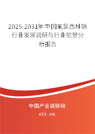 2025-2031年中國氟氯西林鈉行業(yè)發(fā)展調(diào)研與行業(yè)前景分析報告